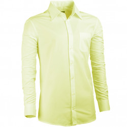 Predĺžená pánska košeľa žltá regular fit Assante 20102