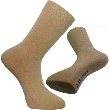 Béžové ponožky so striebrom antibakteriálne pánske Assante 71112