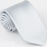 Pánska biela jednofarebná kravata Greg 99920