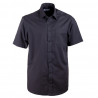 Čierna pánska košeľa rovná Aramgad 40132