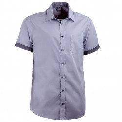 Sivá košeľa rovná kombinovaná Aramgad 40140