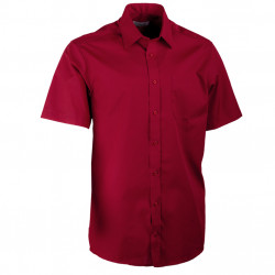 Vínovo červená pánska košeľa rovná Aramgad 40333
