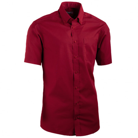 Červená pánska košeľa slim fit s krátkym rukávom Aramgad 40334
