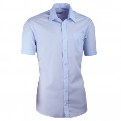 Modrá pánska košeľa s krátkym rukávom slim fit Aramgad 40432