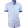 Košeľa modrá slim fit kombinovaná Aramgad 40438