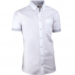 Biela pánska košeľa slim fit 100% bavlna Assante 40008