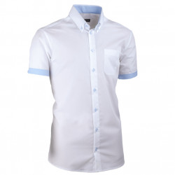 Biela pánska košeľa slim fit 100% bavlna Assante 40009