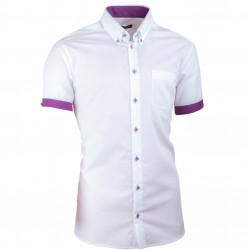 Biela pánska košeľa slim fit 100% bavlna non iron Assante 40010