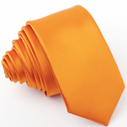 Pánska kravata slim oranžová Greg 99171