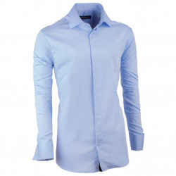 Košeľa na manžetový gombík slim fit blankytne modrá Assante 30421