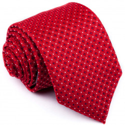 Červená kravata štvorčeky Greg 93191