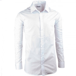 Biela elegantná košeľa vypasovaná slim fit Aramgad 30047