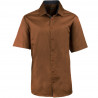 Pánska bronzová košeľa slim krátky rukáv 100% bavlna non iron Assante 40241