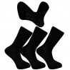 Multipack ponožky 3 páry čierne froté chodidlo Antibakteriál Assante 740