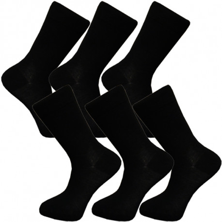 Multipack ponožky 6 párov čierne froté chodidlo Antibakteriál Assante 741