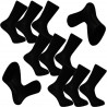 Multipack ponožky 9 párov čierne froté chodidlo Antibakteriál Assante 742