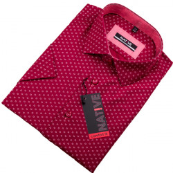 Červená pánska košeľa s krátkym rukávom Native 120303