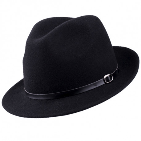 Čierny pánsky klobúk vodeodolný Assante 85007